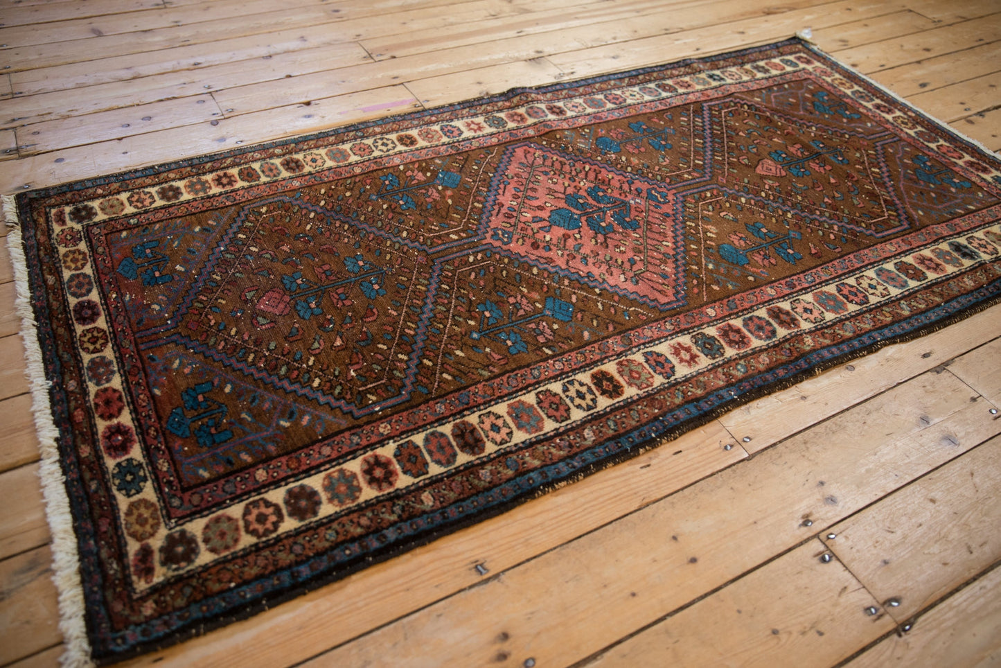 3.5x6.5 Vintage Kurdish Hamadan Rug