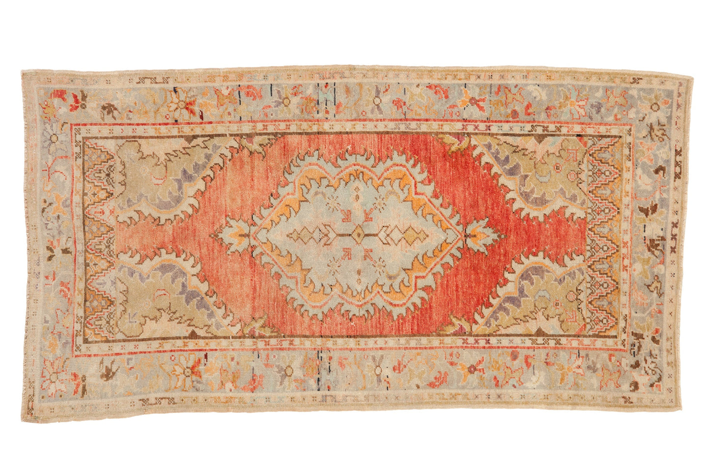 3x6 Vintage Distressed Oushak Rug Runner