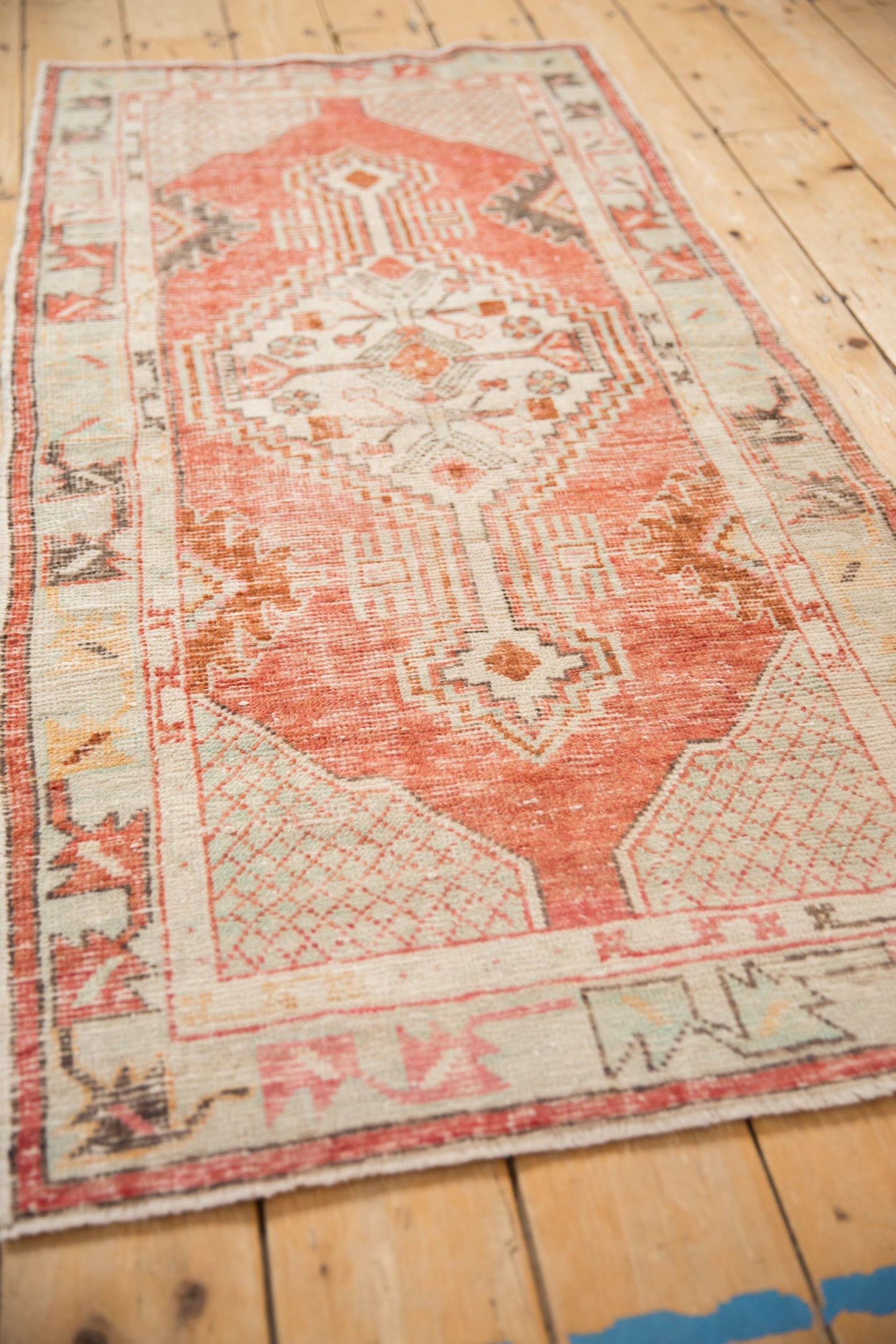 2.5x5.5 Vintage Distressed Oushak Rug Runner