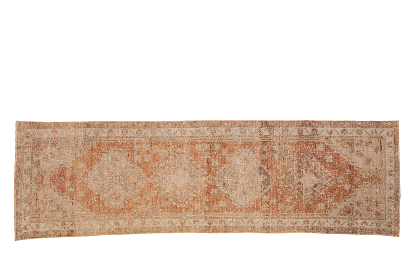 2.5x9 Vintage Distressed Oushak Rug Runner
