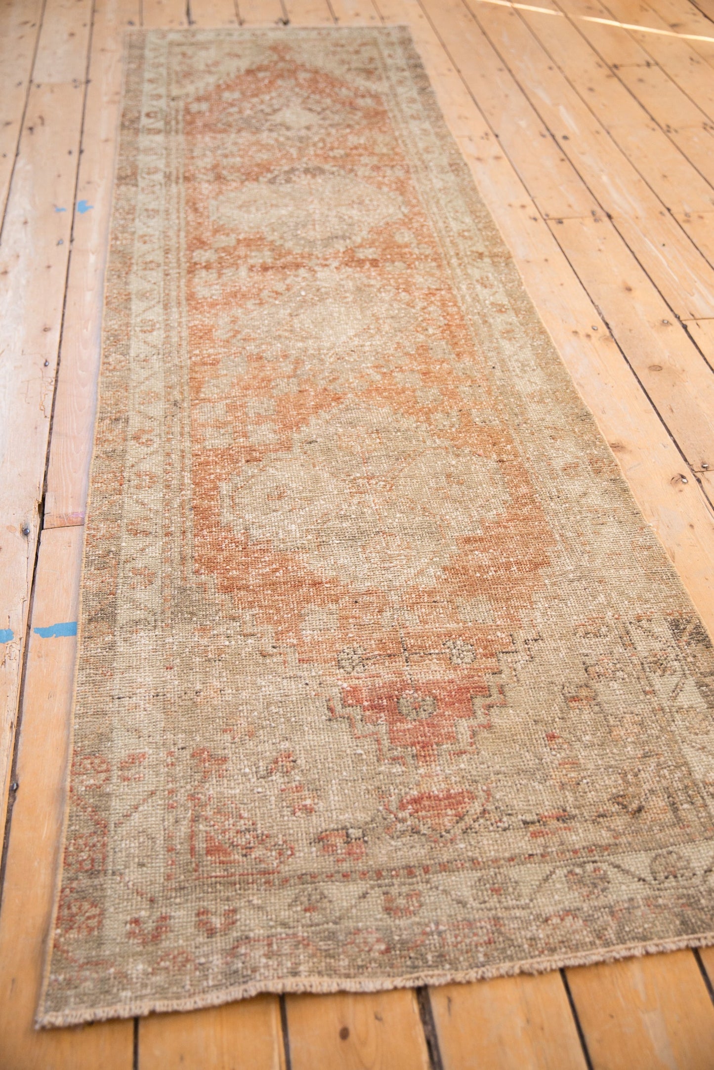 2.5x9 Vintage Distressed Oushak Rug Runner