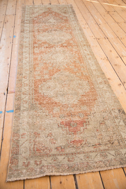 2.5x9 Vintage Distressed Oushak Rug Runner