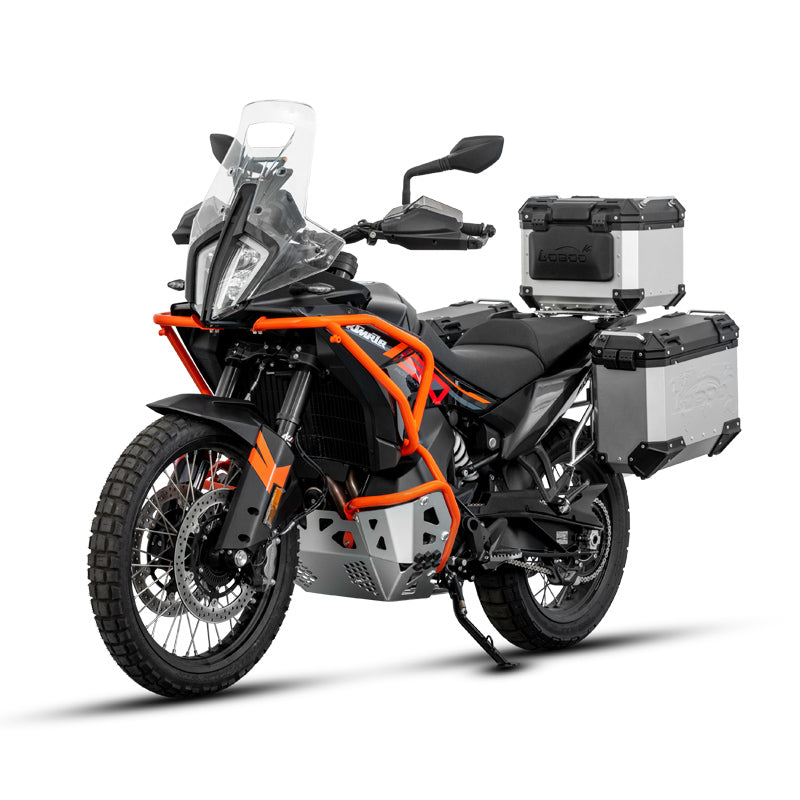 LOBOO CHG222 Crash Bar & Engine Guard for KTM 790 / 890 Adventure & Husqvarna Norden 901 – Upper & Lower Protection, Black or Orange Finish