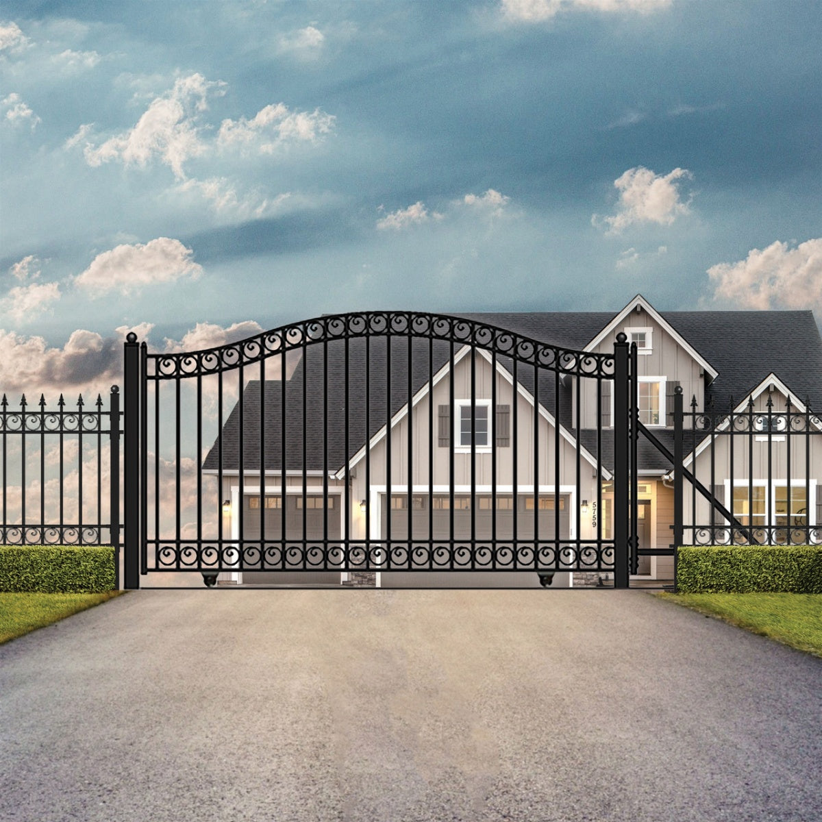 12x6 ft Steel Sliding Driveway Gate