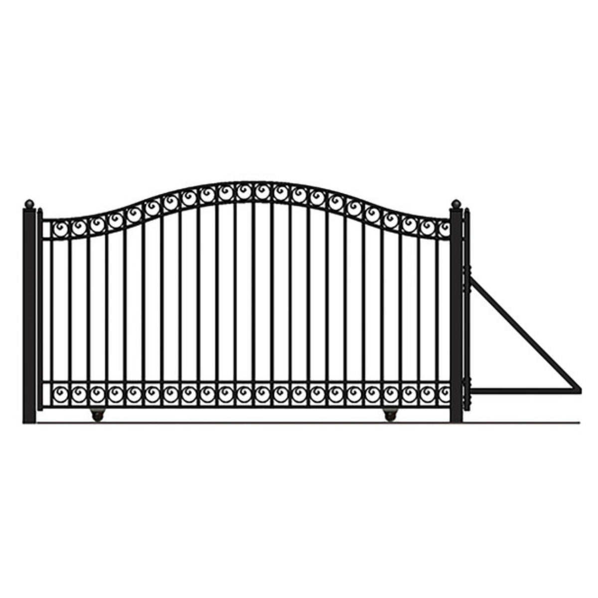 12x6 ft Steel Sliding Driveway Gate