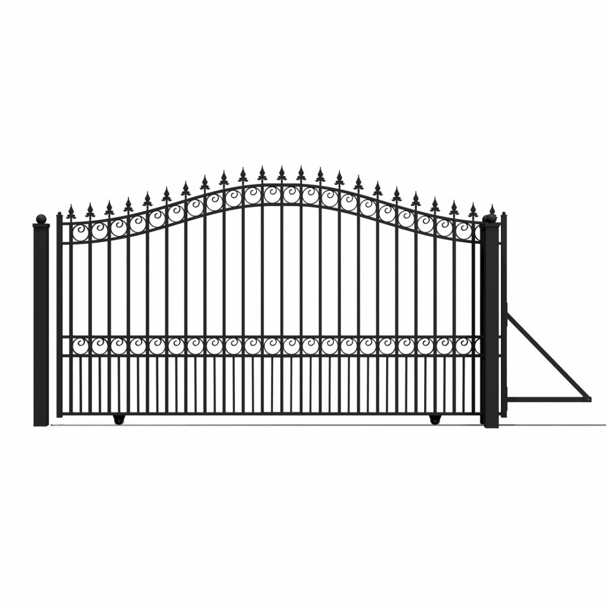 12x6 ft Steel Sliding Driveway Gate