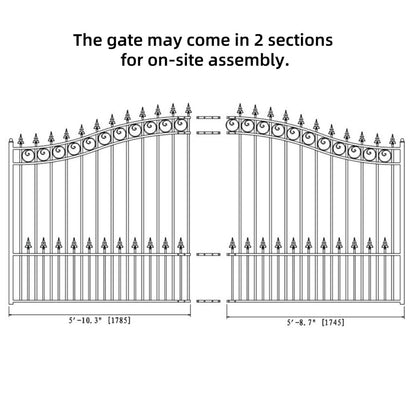 12x6 ft Steel Sliding Driveway Gate