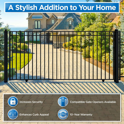 14x6 ft Steel Sliding Driveway Gate