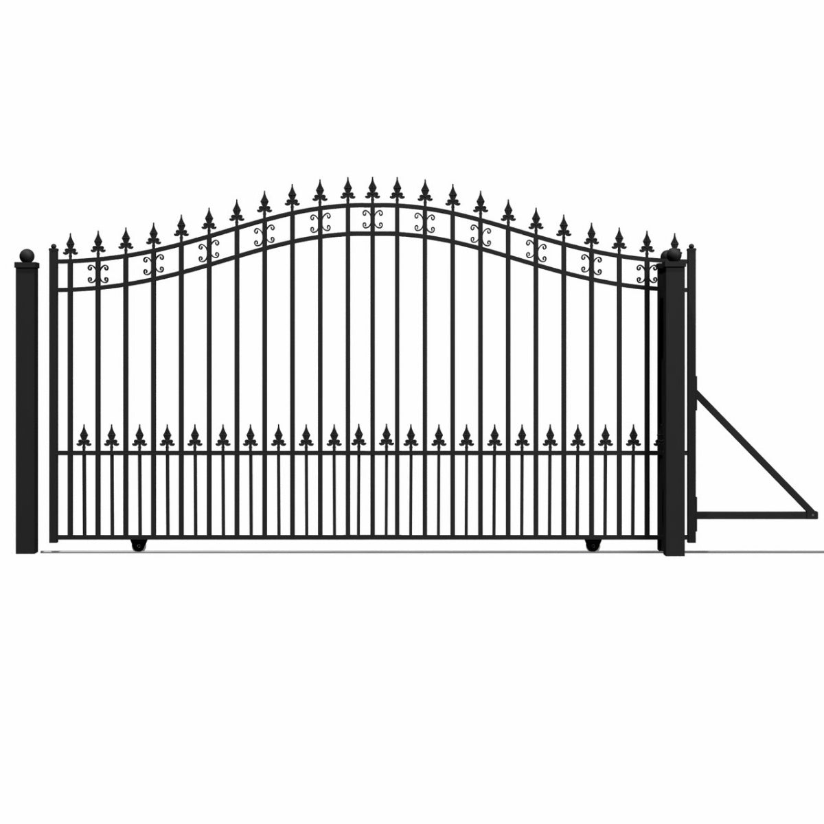 12x6 ft Steel Sliding Driveway Gate