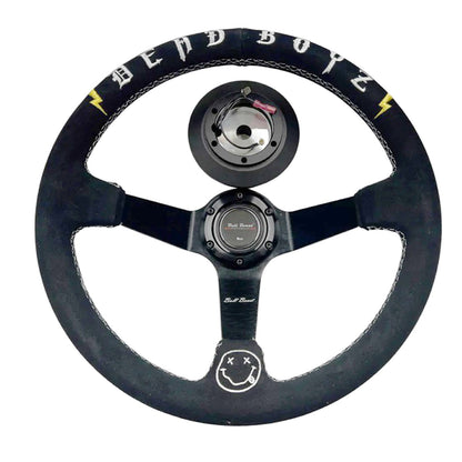 Deadboyz 350mm Steering Wheel + Short Hub Adapter Kit For Mazda Miata RX-7 RX-8 MX-3 MX-6