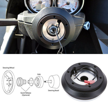 Heart 350mm Steering Wheel + Short Hub Adapter Kit For Mazda Miata RX-7 RX-8 MX-3 MX-6