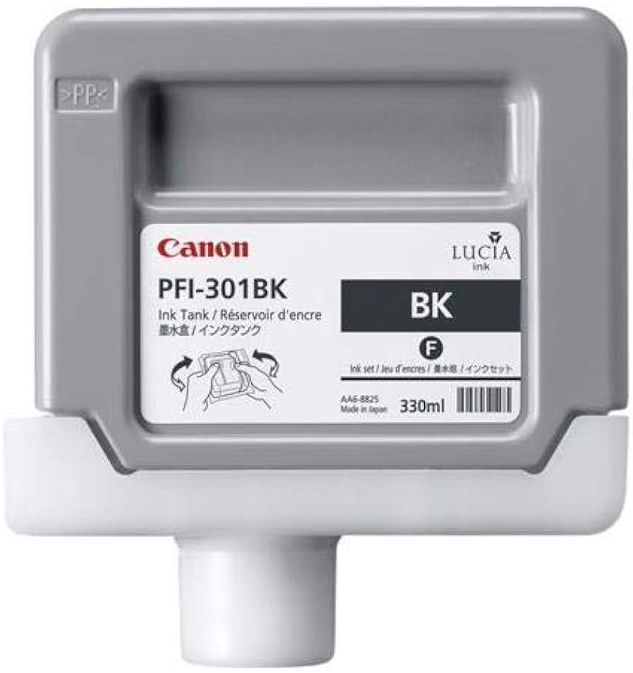 New, Pre-Owned - Canon PFI-301BK Standard-Yield Black Ink Cartridge, 1486B001AA