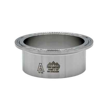 6.000" Tri-Clamp Long Weld Ferrule - (14AM7) - 304 Stainless