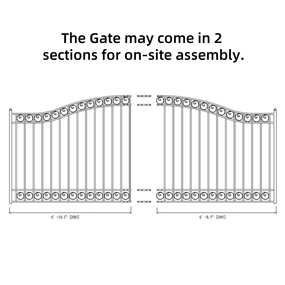 14x6 ft Steel Sliding Driveway Gate