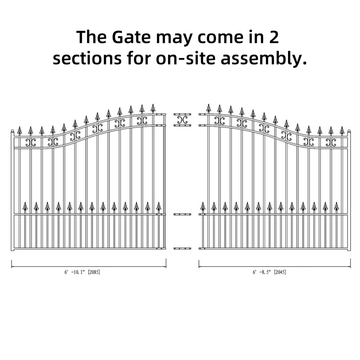 14x6 ft Steel Sliding Driveway Gate