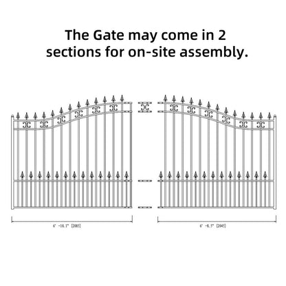 14x6 ft Steel Sliding Driveway Gate