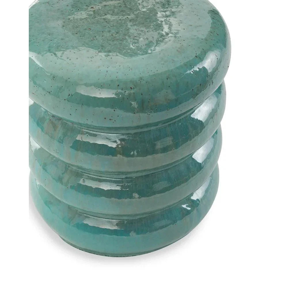18 in. Torus Ceramic Outdoor Garden Stool