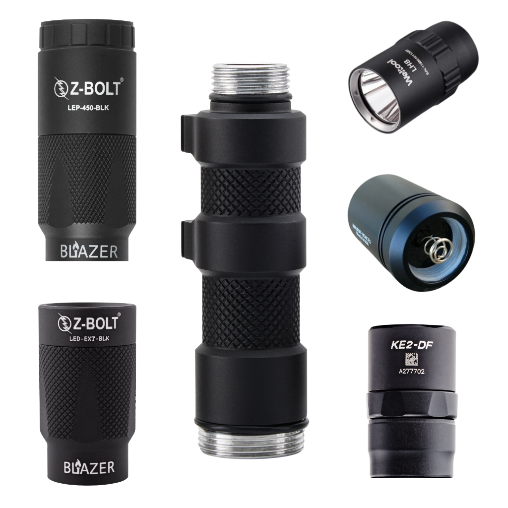18650 "Scout" Compatible Light Bodies for Z-BOLT®, Surefire, Modlite, & Arisaka Light & Illuminator Heads