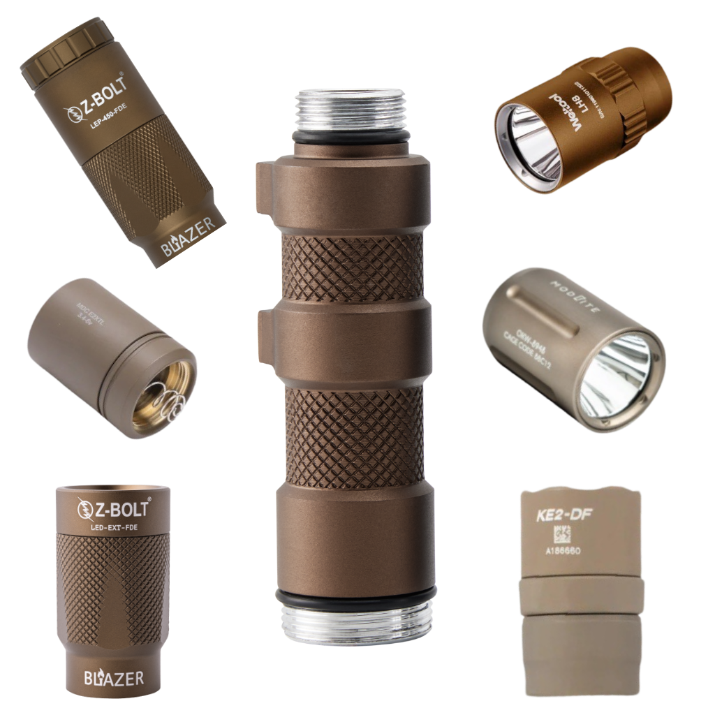 18650 "Scout" Compatible Light Bodies for Z-BOLT®, Surefire, Modlite, & Arisaka Light & Illuminator Heads