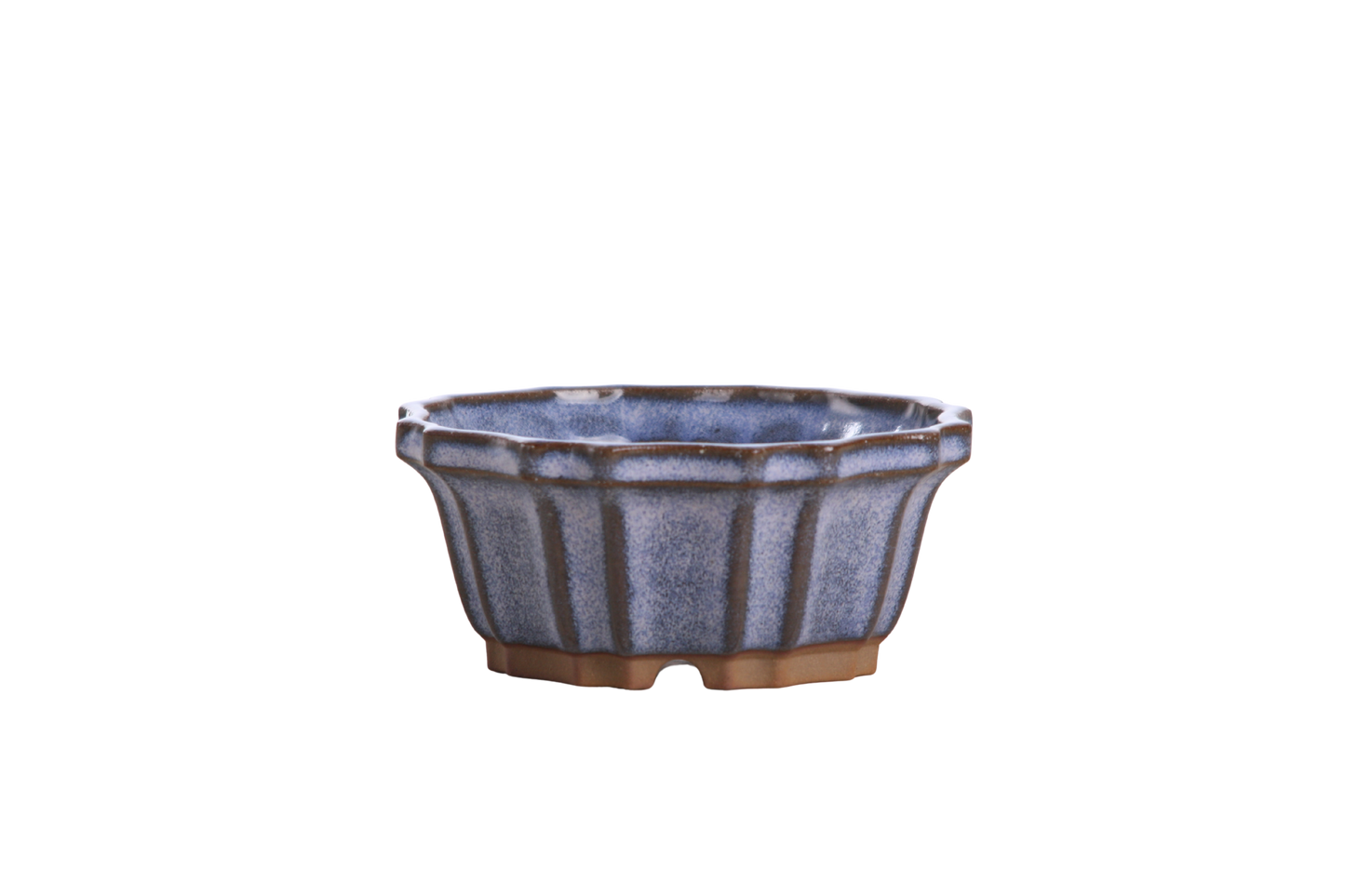 Willow Bonsai Ceramics Flower Design Bonsai Pot 4.5 Inch – Elegant Ceramic Bonsai & Succulent Planter, High‑Fired Frost‑Proof Stoneware with Drainage & Wiring Holes, Handmade in USA (Denim)