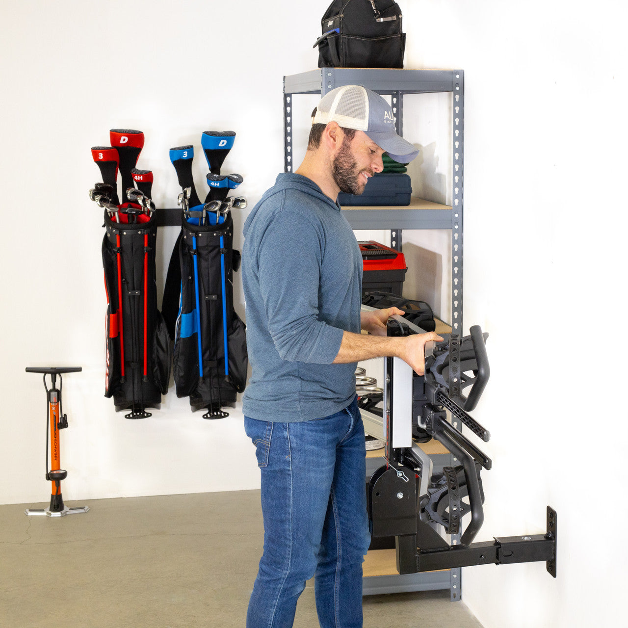 1.25" Hitch Wall Mount  | Holds Bike or Cargo Car Rack
