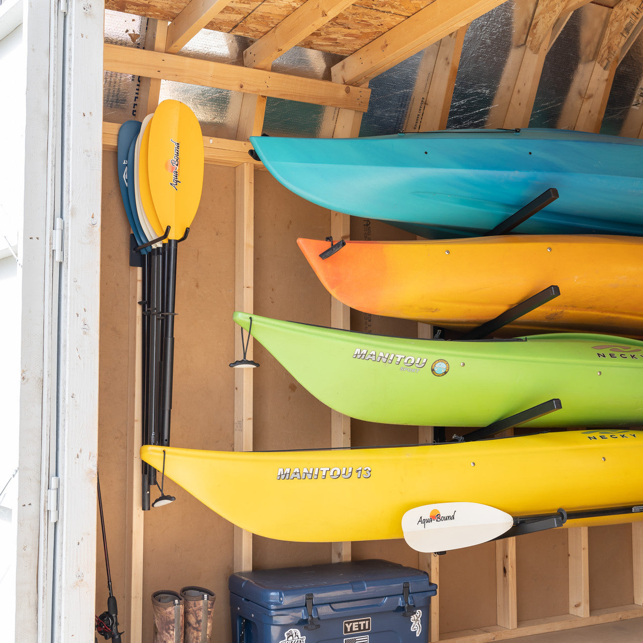 Laurel Lake Paddle Storage Wall Hook | Holds 6 Paddles