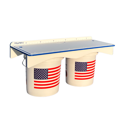 Premium Rod Mount 18" or 33" Raised Fillet Table – 3-in-1 Bait & Fish Station | Fits Rod Holders, Buckets & Flat Surfaces | Marine-Grade HDPE | Ruler, Juice Groove, Knife & Tool Slots