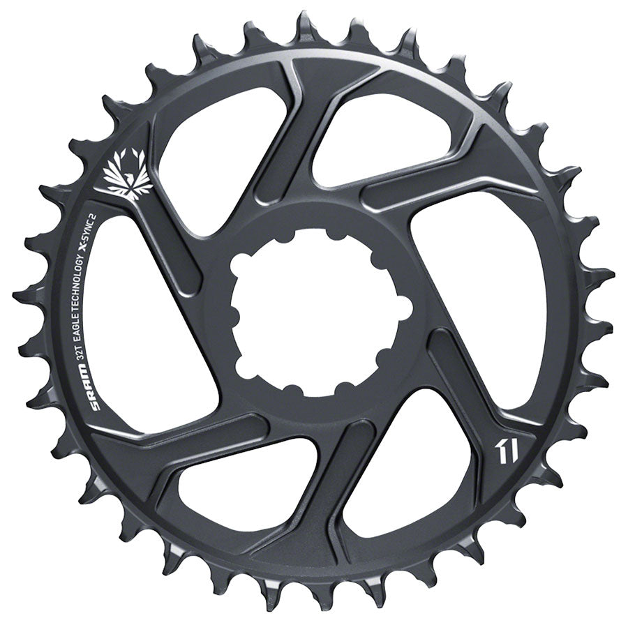 SRAM GX Eagle C1 Chainring Teeth: 32 Speed: 11/12 BCD: Direct Mount Aluminum Grey 3mm