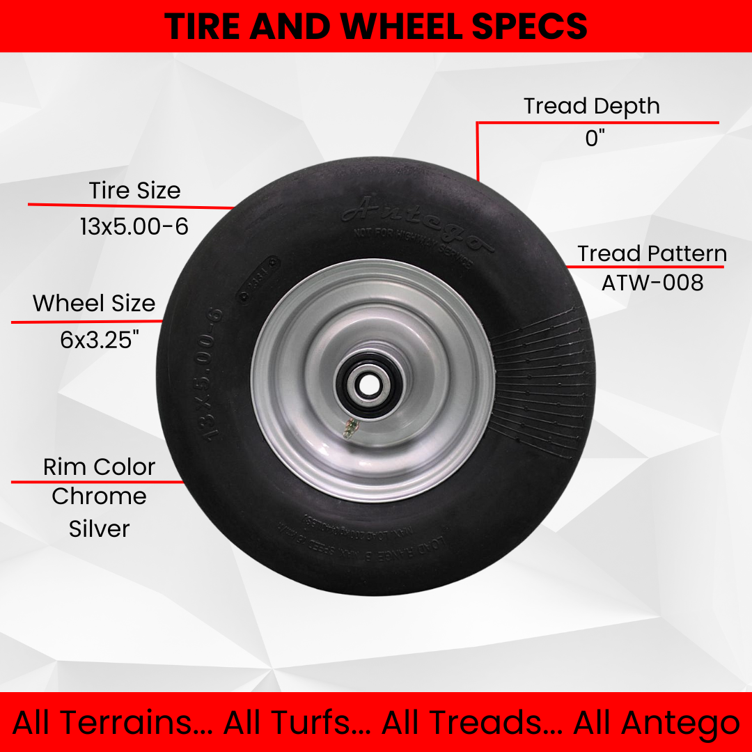 13x5.00-6 Hustler Flat Free Assembly, replaces 605038 fits Fastrak & Raptor SD 36”, 42”, 48” (Set of Two)
