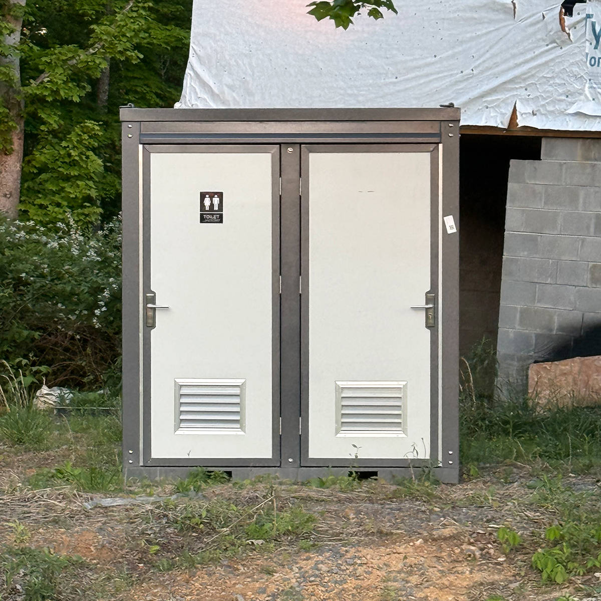 2 Private Toilet Stalls Portable Restroom