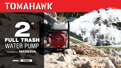 2 Inch Trash Water Pump 164 GPM 3.5HP GX120 powered by Honda Portable Utility