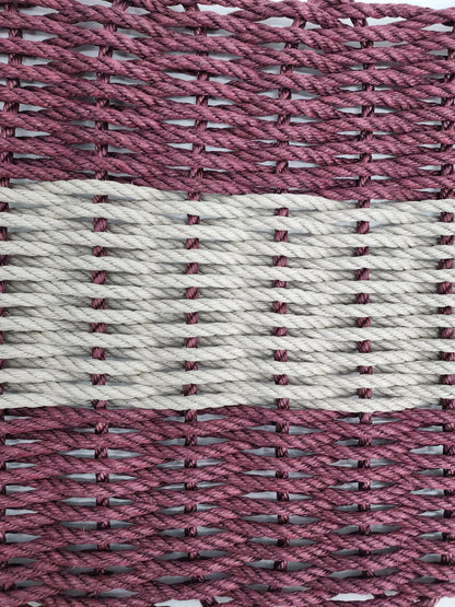 Lobster Rope Mat Burgundy and Tan