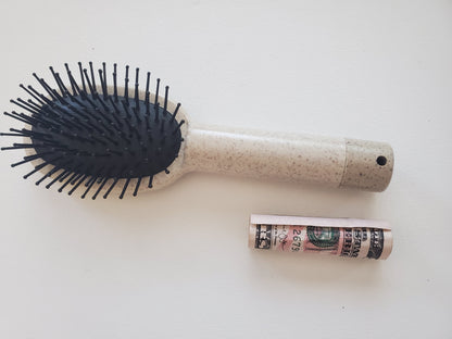 Tan Hair Brush Diversion Safe - Secret compartment to hide your valuables