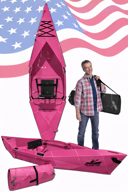 Summer Sale! Tucktec Pro Folding Kayak | Hard-Shell | 2-minute Set-up | Foldable, Portable Kayak