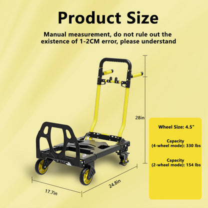330lb 2-in-1 Folding Hand Truck Dolly