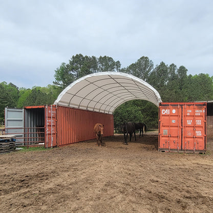 20'x40' Shipping Container Canopy Shelter