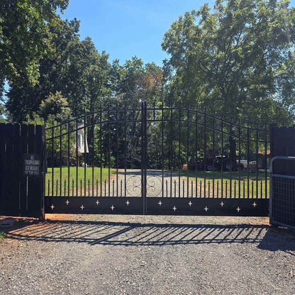 18x8 ft Steel Dual Swing Driveway Gate