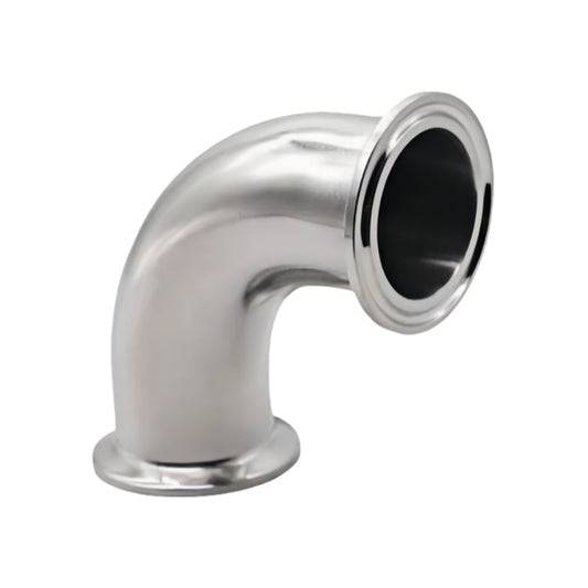 0.500" OD 16ga Tri-Clamp 90° Elbow - (2CMP) - Polished OD/ID - 316L Stainless
