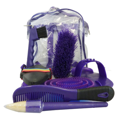 AJ Tack 8 Piece Kids Horse Grooming Kit