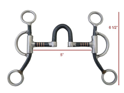 AJ Tack Double Rein Correction Short Shank Bit