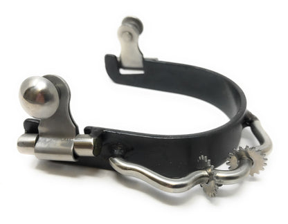 AJ Tack Men's Black Bumper Spurs with Rowels