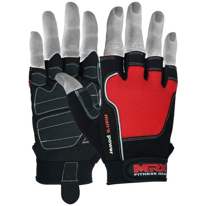 MRX Weight Lifting Amara Leather Gloves Gym Workout Men Women