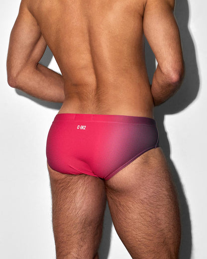 Swim Brief Super Bright Halftone Neon Red