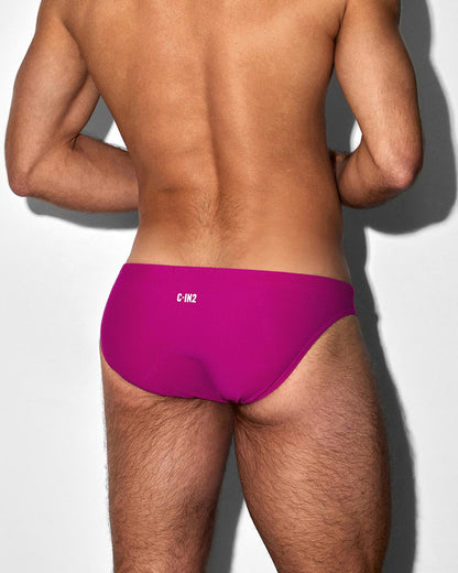 Swim Tanga Solid Raspberry Pink