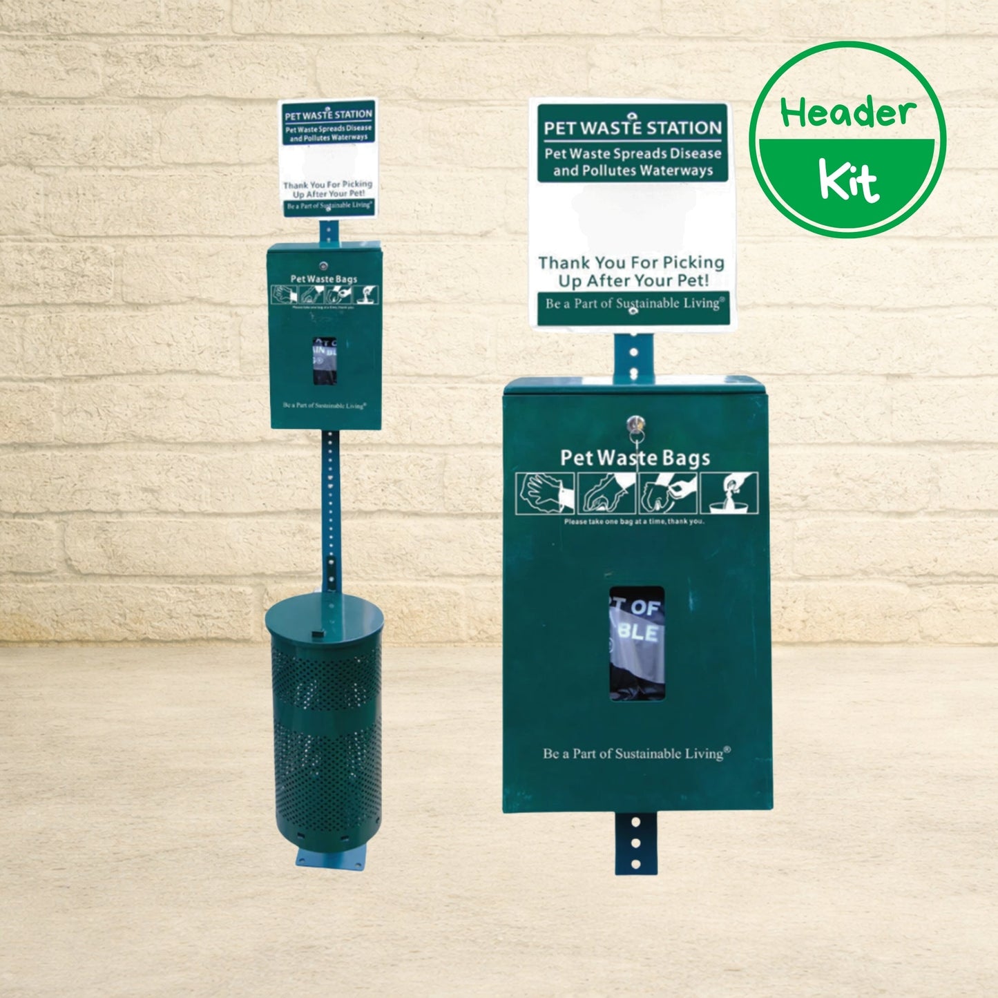 Header Poop Bags Dog Station Kit