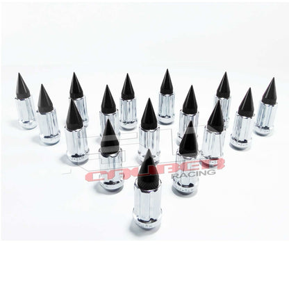 12 x 1.5 mm Chrome Spiked Lug Nuts Anodized - 16 Pack