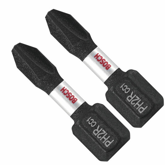 BOSCH ITDPH2R102 2 pc. Driven 1 In. Impact Phillips® #2R (reduced) Insert Bits