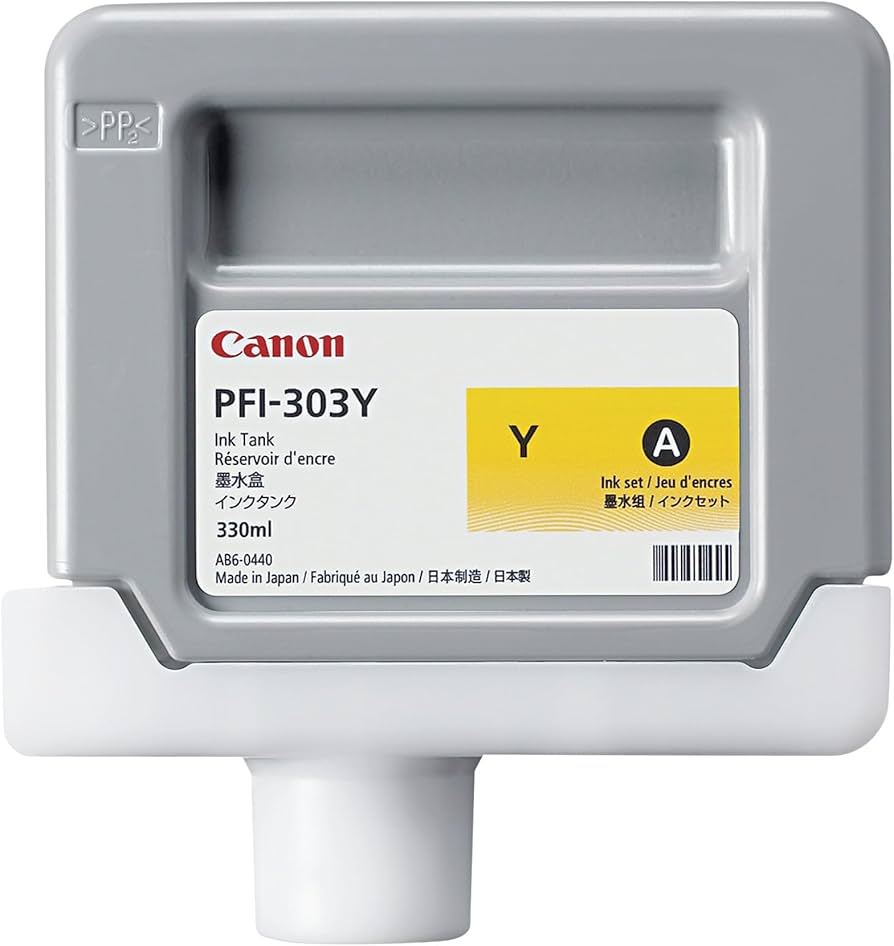 New, Pre-Owned -  PFI-303Y Standard-Yield Yellow Ink Cartridge, 2961B001AA