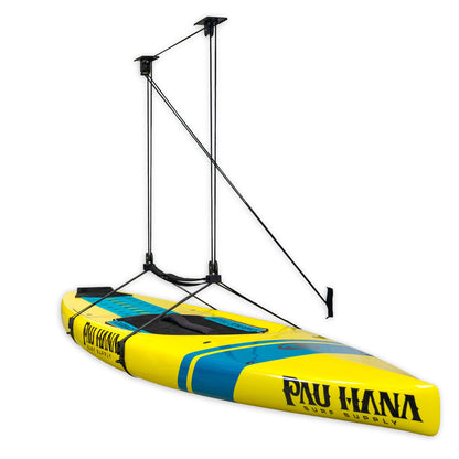 SUP & Surfboard Hoist | Holds up to 150 lbs | Up to 14' Lift