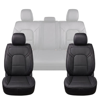 Umbrauto Custom Seat Covers fit for Dodge Ram 1500 2500 3500, Full Coverage Luxury Leather Ram Truck Seat Cover 2009-2025 Compatible with Crew Cab Double Quad Regular (Full Set (Flat Rear))